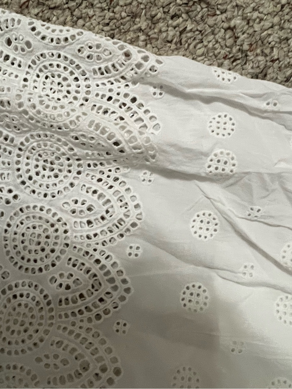 White Eyelet Midi Skirt size small Nordstrom NWt - Picture 2 of 4